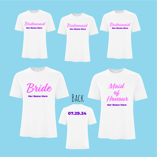 The Bride Squad Bachelorette T-Shirt Set