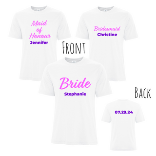 The Bride Squad Bachelorette T-Shirt Set