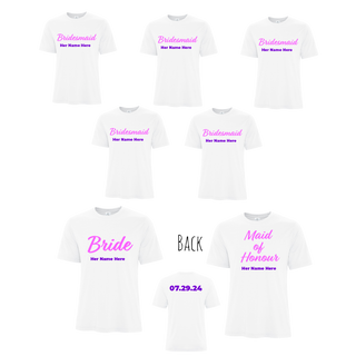 The Bride Squad Bachelorette T-Shirt Set