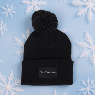Black Winter Toque with Black PomPom