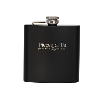 Black Metal Flask 6 oz