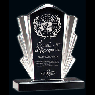 Flair Clear & Black Acrylic Award Small