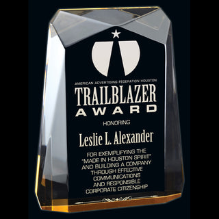Traverse Acrylic Award Gold Large