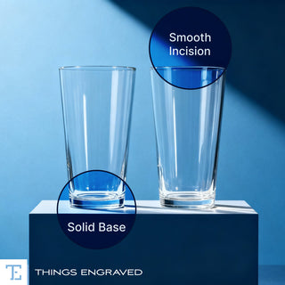 Custom Engraved Classic Beer Pint Glass – Personalized 16oz Barware Gift Things Engraved