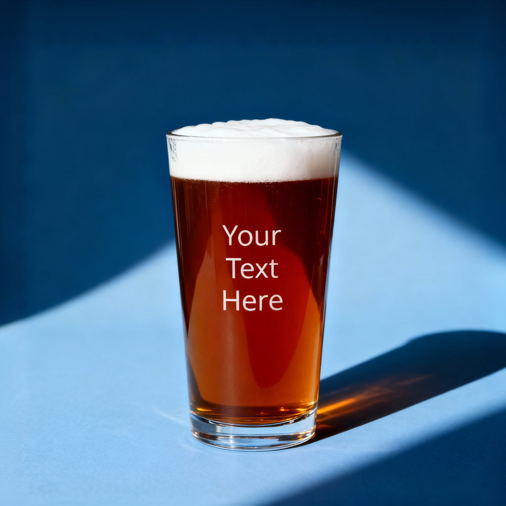 Personalized Classic Beer Pint Glass – Custom Engraved 16oz Barware ...