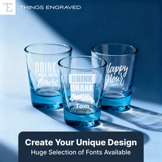 Custom Engraved 1.5oz Shot Glass – Personalized Whiskey, Party and Bar Gift Things Engraved