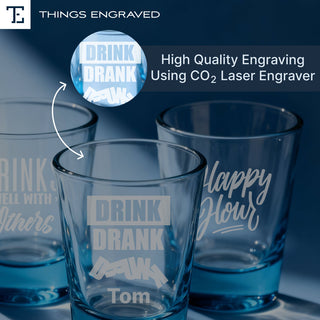 Custom Engraved 1.5oz Shot Glass – Personalized Whiskey, Party and Bar Gift Things Engraved
