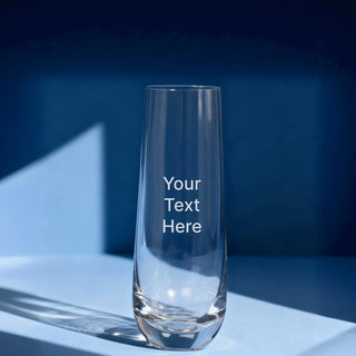 Custom Engraved Stemless Champagne 10oz Flute Glass – Personalized Wedding, Anniversary & Gift Glassware Things Engraved