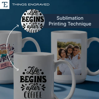 Custom Ceramic Photo Mug | Upload Photos, Logos, Text & Designs Things Engraved