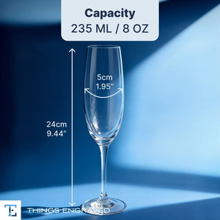 Champagne Flute 8oz Things Engraved