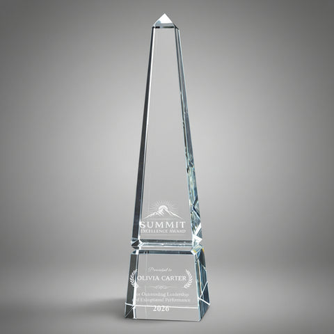 Vespa Glass Award with Custom Engraving