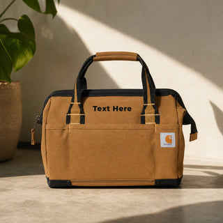 Brown Carhartt® Personalized Logo Tool Tote Things Engraved