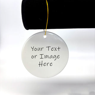 Personalized Round Christmas Ornament - Double Sided