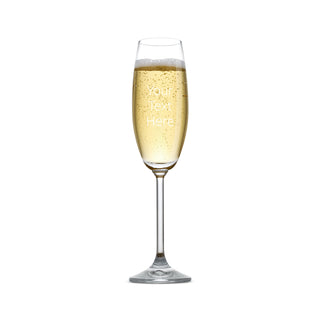 Single Champagne Glass with a stem.  Space to have a custom message added.  Perfect for weddings & anniversaries.