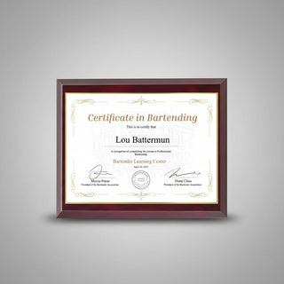 Design Your Own Custom Cherrywood Brown Plaque 9 x 12 Things Engraved