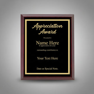 Design Your Own Custom Cherrywood Brown Plaque 9 x 12 Things Engraved