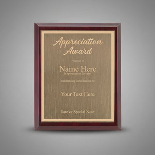 Design Your Own Custom Cherrywood Brown Plaque 9 x 12 Things Engraved