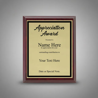 Design Your Own Custom Cherrywood Brown Plaque 9 x 12 Things Engraved