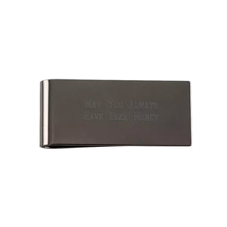 Engravable Gunmetal Grey Money Clip