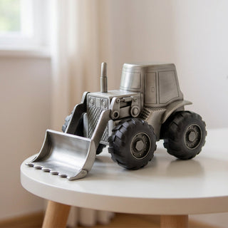 Engraved Bulldozer Pewter Bank Things Engraved