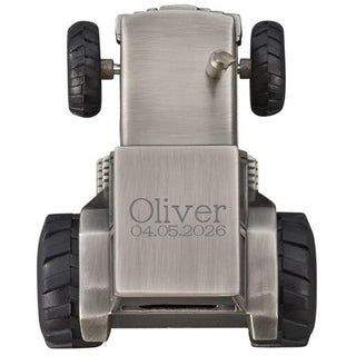 Engraved Bulldozer Pewter Bank Things Engraved