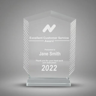 Faceted Crystal Shield Award Things Engraved