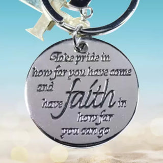 Faith Keychain with Custom Engraving