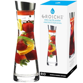 GROSCHE 1,000 ml Water Pitcher & Fruit Infuser - Rio Things Engraved