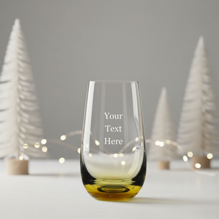 Personalized Christmas Amber Highball Glass 520ml/17oz – Custom Engraved Crystal Drinkware Set Things Engraved
