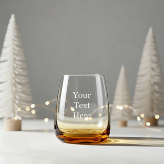 Personalized Christmas Amber Whiskey Glass 350ml/12oz – Custom Engraved Lead-Free Crystal Barware Things Engraved