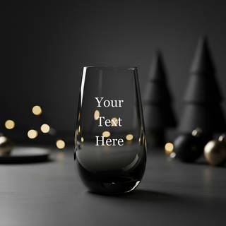 Personalized Christmas Onyx Highball Glass 520ml/17oz – Custom Engraved Crystal Glass