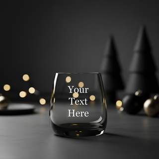 Personalized Christmas Onyx Whiskey Glass 350ml/12oz – Custom Engraved Crystal Glass Things Engraved
