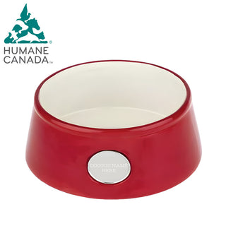 Humane Canada Ceramic Pet Bowl With Engravable Plate - Things Engraved