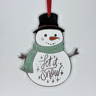 Personalized Christmas Engraved Ornament Snowman | Signature Series Things Engraved