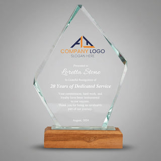 Logo Printed Argyle Elite Glass Award Things Engraved