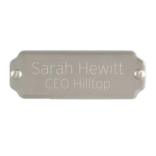 Plaque en nickel 2 1/2 x 7/8 avec personnalisation