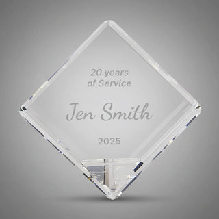 Optic Glass Cube with Custom Engraving Things Engraved