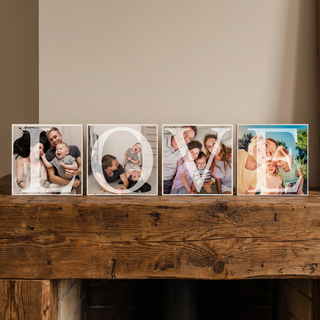 Custom Family Love Picture Blocks | Set of 4