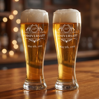 Anniversary Pilsner Glass Set of 2