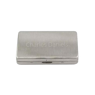 Plain Brushed Cigarette Case With Custom Engraving