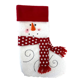 Snowman Plush Face Stocking