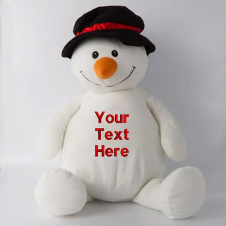 Stuffed Snowman with Embroidered Belly