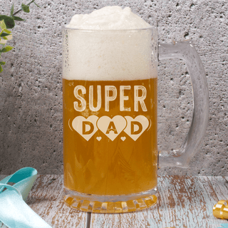 Super Dad Heavy Beer Mug 16 oz