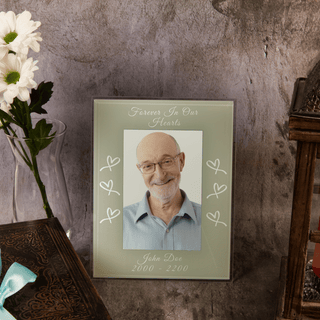 Cadre photo en verre « Forever in our Hearts » - Portrait