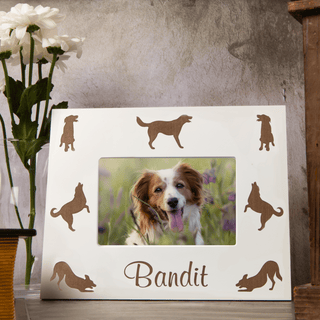 Dog Memorial Engraved Wooden Photo Frame