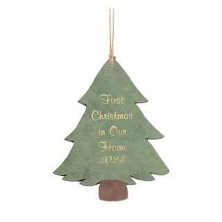 Personalized Wooden Christmas Tree Ornament – Custom Engraved Message Things Engraved