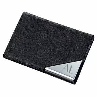 Porte-cartes en cuir noir SS