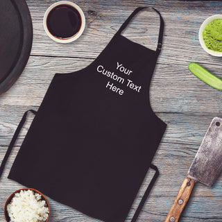 Customizable Adult Sized Apron in Black or White