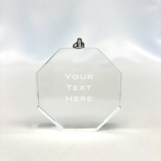 Clear Glass Christmas Ornament