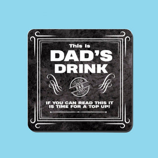 Dad's Drink Square Coaster